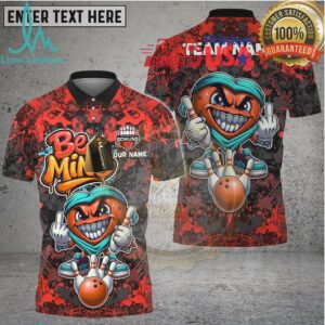 Bowling Love Graffiti Heart Character Multicolor Options Personalized Name, Team Name 3D Shirt