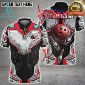 Bowling Mecha Armor Core Design Multicolor Options Personalized Name, Team Name 3D Shirt Bowling Mecha Armor Core Design Multicolor Options Personalized Name, Team Name 3D Shirt