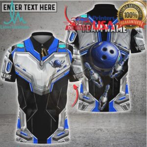 Bowling Mecha Armor Core Design Multicolor Options Personalized Name, Team Name 3D Shirt