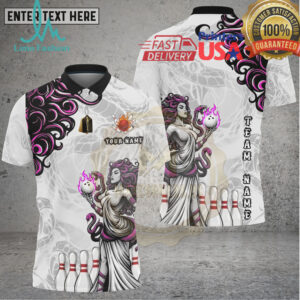 Bowling Medusa Goddess Flame Tribal 3D Multi Options Personalized Name, Team Name 3D Shirt