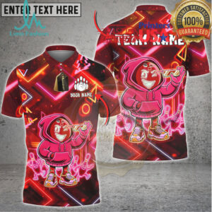Bowling Neon Hoodie Cartoon Bowling Street Style Multi Options Personalized Name, Team Name Unisex 3D Shirt