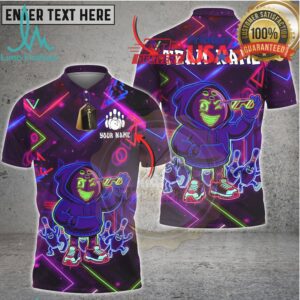 Bowling Neon Hoodie Cartoon Bowling Street Style Multi Options Personalized Name, Team Name Unisex 3D Shirt