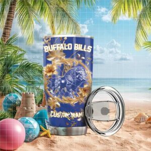 Buffalo Bills Nfl Floral Ornate Buffalo Custom Tumbler