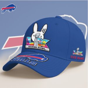 Buffalo Bills Super Bowl Lix Bad Bunny Design Cap