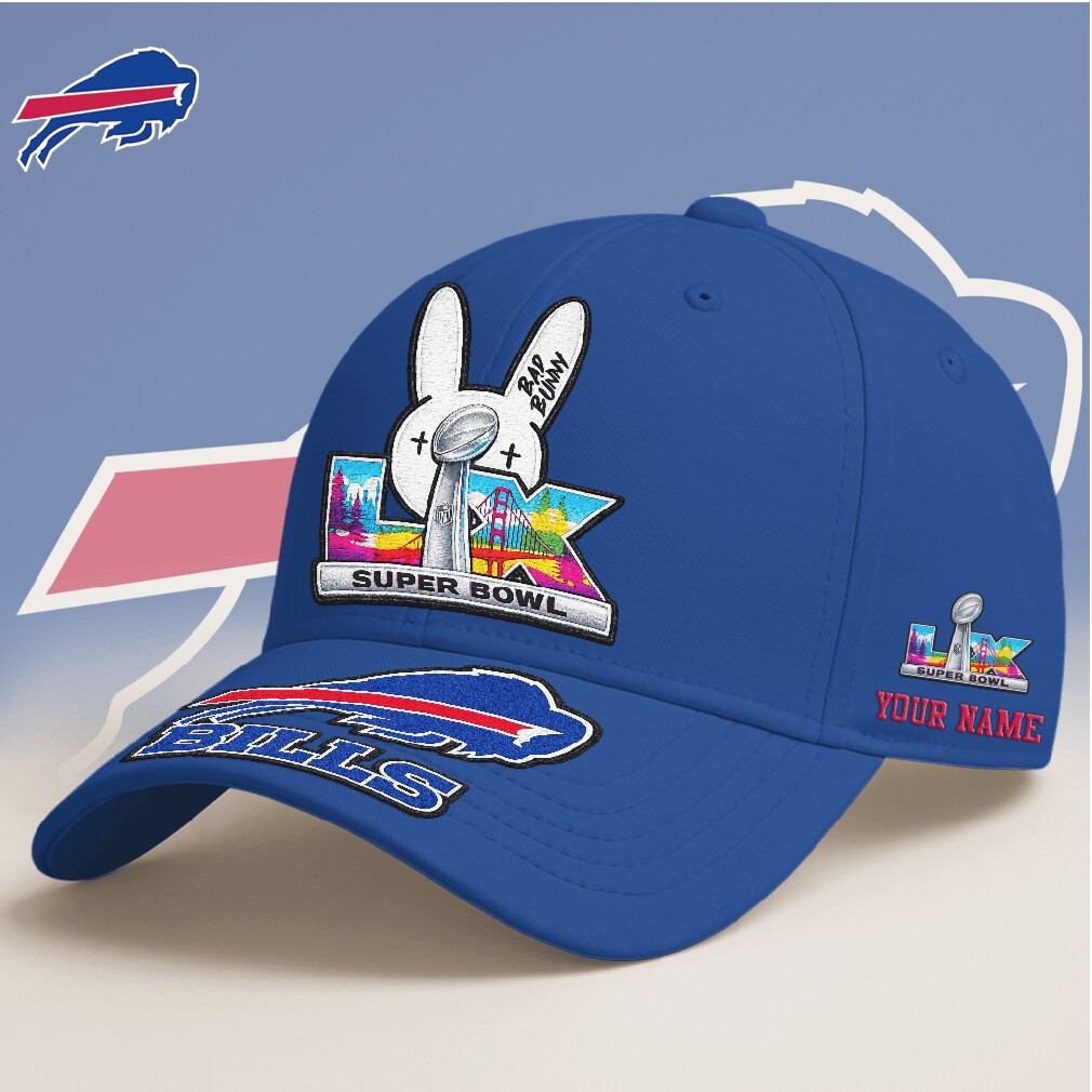 Buffalo Bills Super Bowl Lix Bad Bunny Design Cap Buffalo Bills Super Bowl Lix Bad Bunny Design Cap