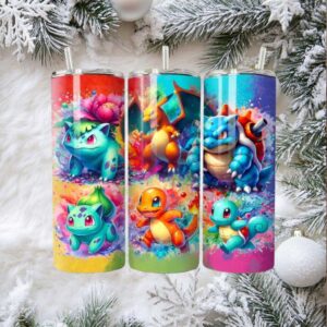 Bulbasaur, Charmander, and Squirtle Insulated Tumbler