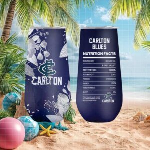 Carlton Blues Afl Nutrition Facts Floral Design Tumbler