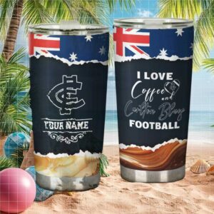 Carlton Blues Football Coffee Lover Afl Australian Flag Custom Tumbler