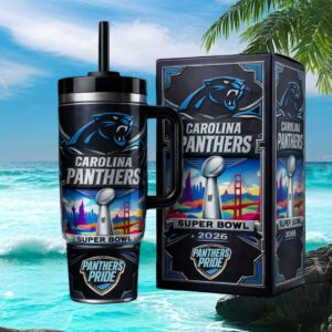 Carolina Panthers Pride Super Bowl 2026 Edition 40oz Travel Tumbler