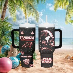 Carolina Panthers Star Wars Darth Vader Neon Custom Tumbler