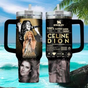 Celine Dion The Voice of a Generation Gold Tribute 40oz Tumbler