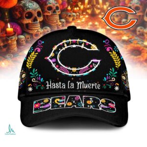 Chicago Bears Hasta la Muerte Día de los Muertos Themed Cap