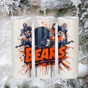 Chicago Bears Skinny Tumbler Sublimation Design