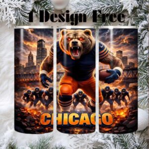 Chicago Bears Stainless Steel Skinny Tumbler