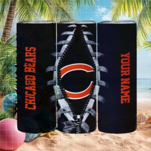 Chicago Bears Tumbler Ribcage Custom Name Tumbler Design