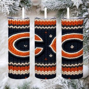 Chicago Bears Ugly Sweater Knitted Tumbler