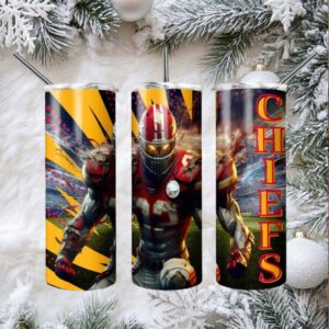 Chiefs Skinny Tumbler Wrap PNG, Sport Tumbler PNG