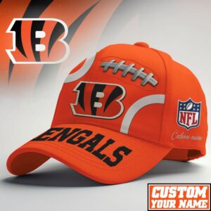 Cincinnati Bengals NFL Orange Primary Logo Adjustable Cap