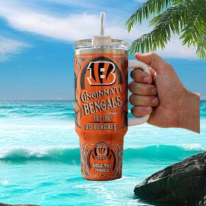 Cincinnati Bengals Rule The Jungle Vintage 40oz Tumbler Est 1967