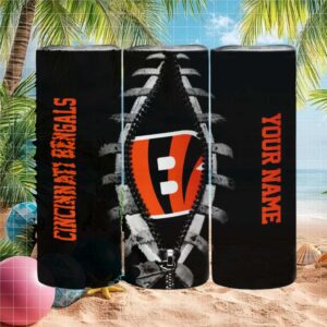 Cincinnati Bengals Tumbler Ribcage Custom Name Tumbler Design