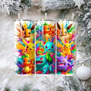 Classic Pokémon Starters Skinny Tumbler