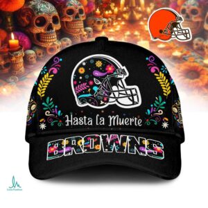 Cleveland Browns NFL Hasta la Muerte Day of the Dead Cap