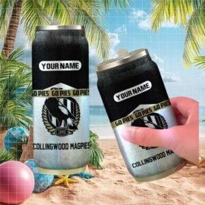 Collingwood Magpies Afl Personalized Can Cooler Go Pies Custom Can Tumbler