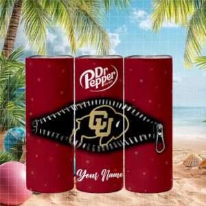 Colorado Buffaloes Dr Pepper Big 12 Zipper Tumbler Design