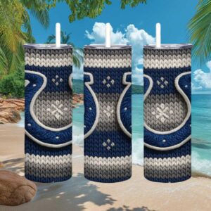 Colts Gameday Sweater Design Skinny Tumbler