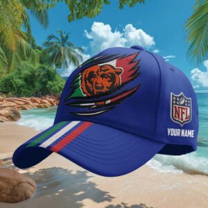 Custom Chicago Bears Italian Pride Claw Rip Personalized Blue Cap