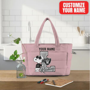 Custom Las Vegas Raiders Snoopy Tote Bag