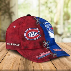 Custom Montreal Canadiens Split Design Baseball Cap