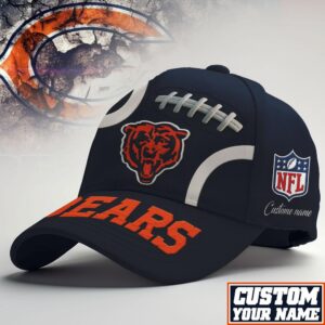 Custom Name Chicago Bears NFL New Era 39THIRTY Flex Hat
