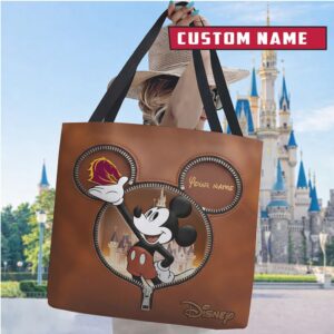Custom Name Disney Mickey Mouse Cartoon Leather Bag Handbag Custom Name Disney Mickey Mouse Cartoon Leather Bag Handbag