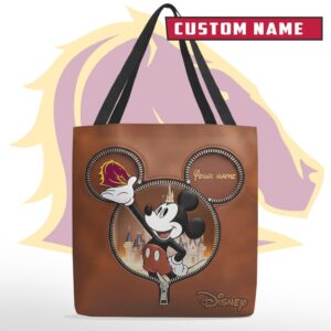 Custom Name Disney Mickey Mouse Cartoon Leather Bag Handbag