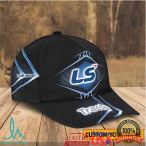 Custom Name Ls Tractor Modern Black Cap