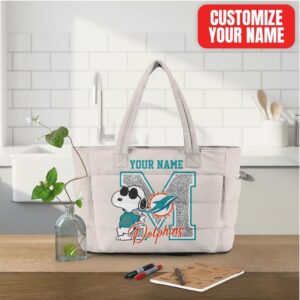 Custom Name NFL Dolphins Fan Accessory Bag