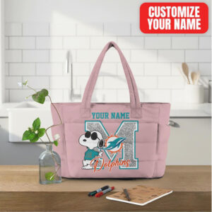 Custom Name NFL Dolphins Fan Accessory Bag