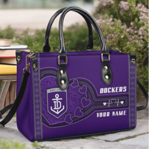 Custom Name Purple Satchel with Dockers Anchor Design Bag