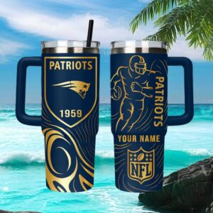 Custom New England Patriots 1959 Est. Personalized Name 40oz Tumbler