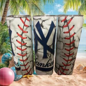 Custom Personalized NY Yankees Insulated Travel Tumbler
