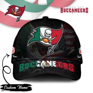 Custom Tampa Bay Buccaneers NFL Mexican Flag Design Cap