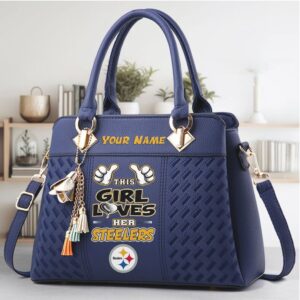 Custom This Girl Loves Her Steelers Purse Bag