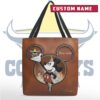 Carlton Custom Name Blue Faux Leather Tote Handbag Carlton Custom Name Blue Faux Leather Tote Handbag