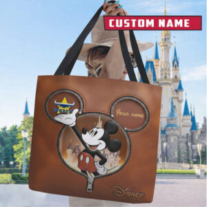 Customizable Disney Mickey Mouse Faux Leather Tote Bag