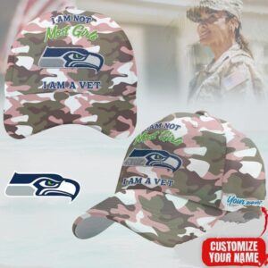 Customizable Seattle Seahawks Veteran Camouflage Hat