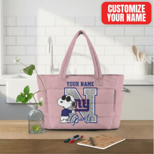 Customizable Snoopy New York Giants Tote Bag