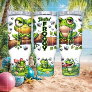 Cute Cartoon Frog Digital Download Tumbler Design