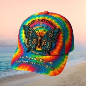Dave Matthews Band Tie Dye Butterfly Lyric “Own Way Out” Snapback Hat