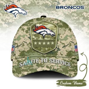 Denver Broncos New Era 2025 Salute to Service Digital Camo Stretch Fit Hat